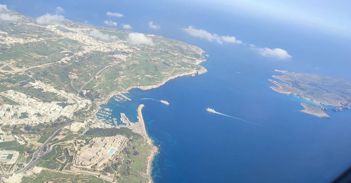 Aerial view of Malta and Gozo